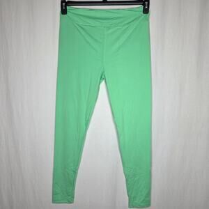 LuLaRoe SOLID Pastel Neon Green Leggings NEW Tall and Curvy TC Size 12-18